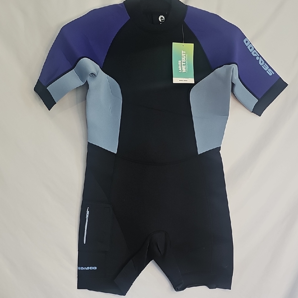 Sea Doo Women's Wetsuit- Black, Purple, Gray